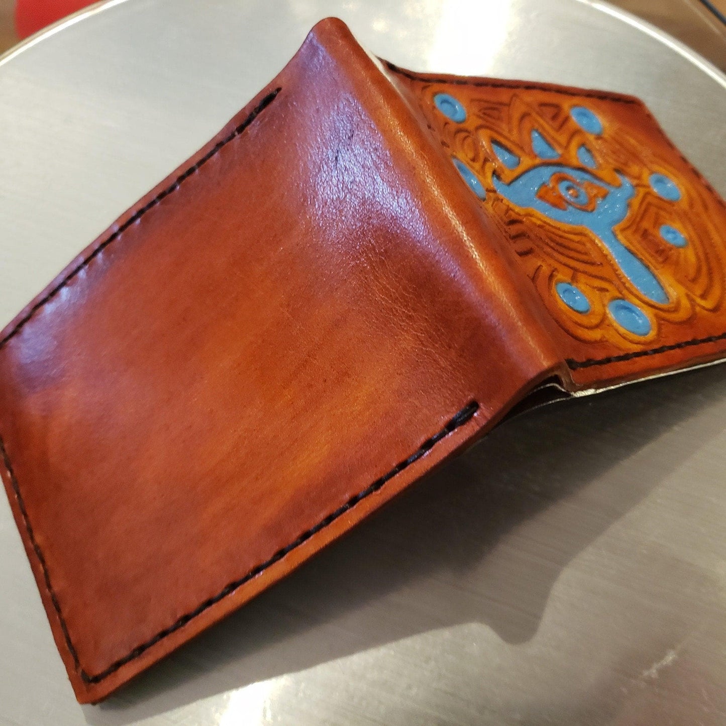 Breath of the Wild leather wallet- Leather Bifold Wallet - Handcrafted Legend of Zelda Wallet - Link Wallet