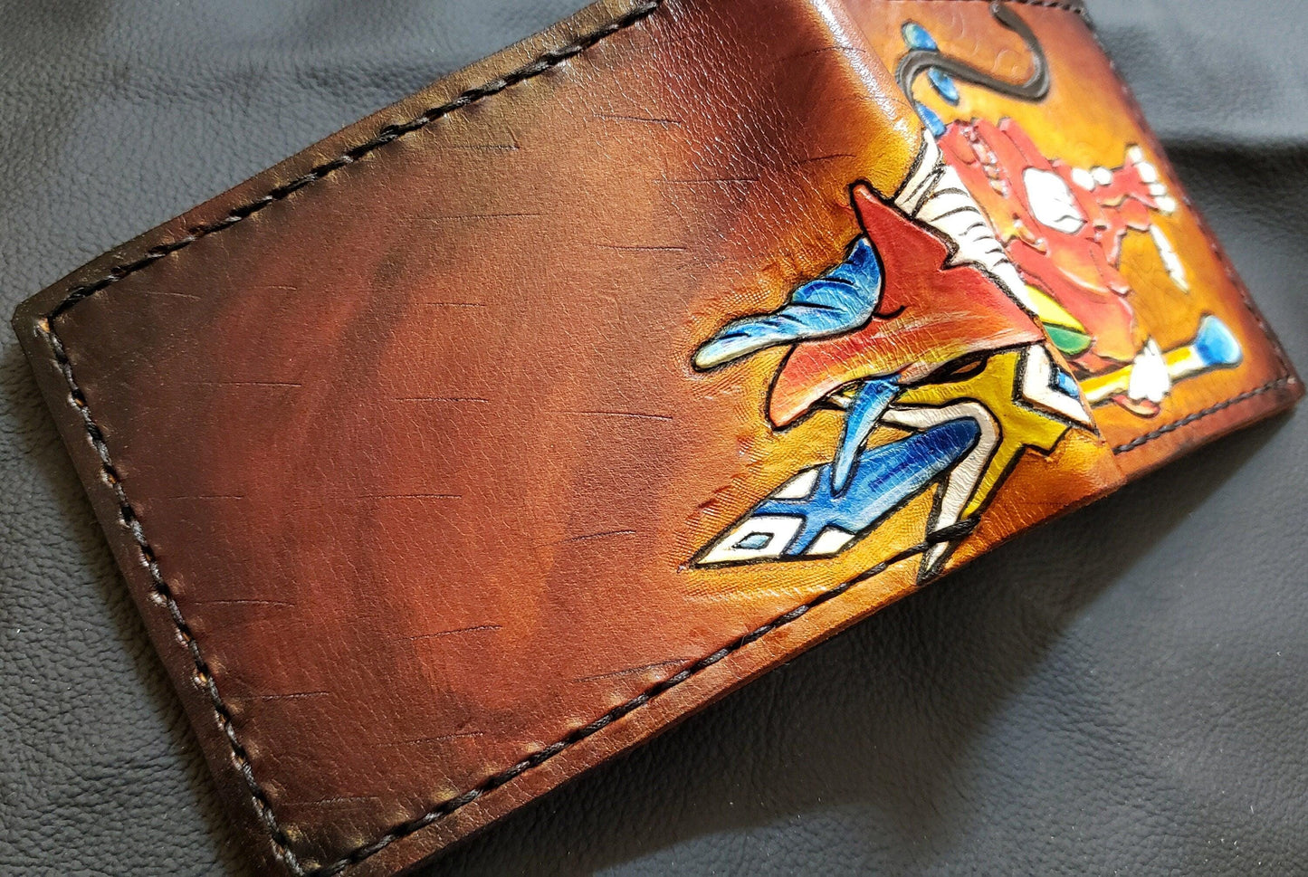 Freya Crescent - Leather Bifold Wallet - Handcrafted Final Fantasy inspired Wallet -
