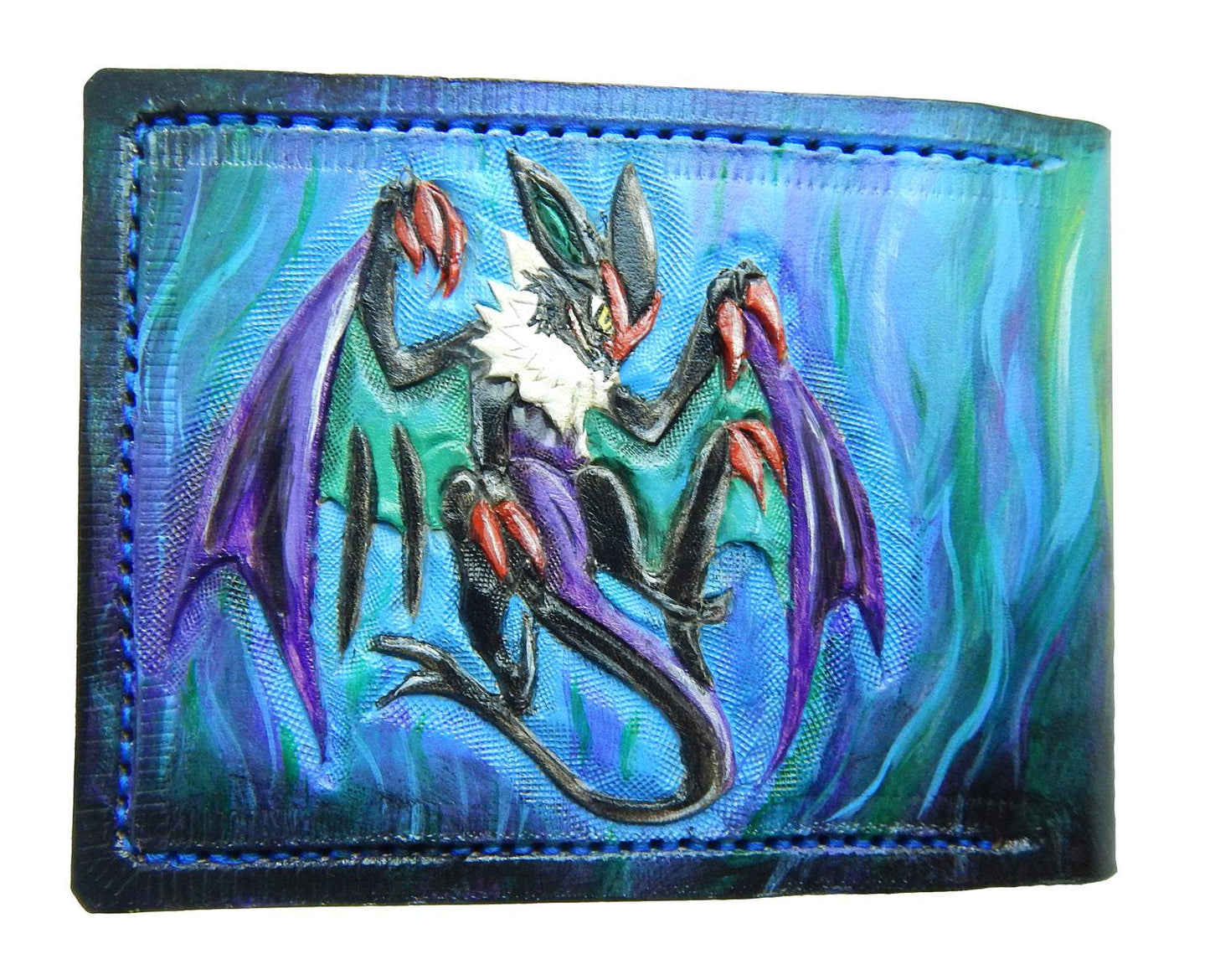 Arcanine and Noivern - Leather Bifold Wallet - Handcrafted Wallet -