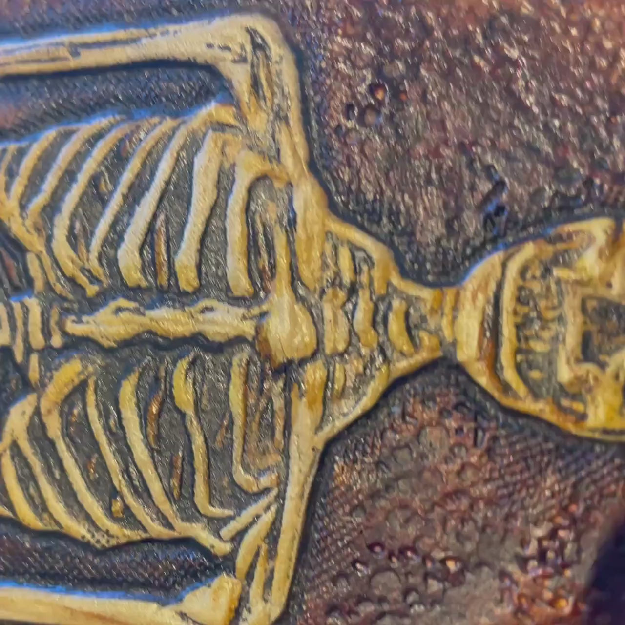 Human Skeleton  - Leather Bifold Wallet -