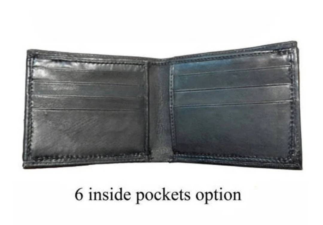 Goblin face- black version - Necromonicon - Oz - demon eyes - monster face - Leather wallet.