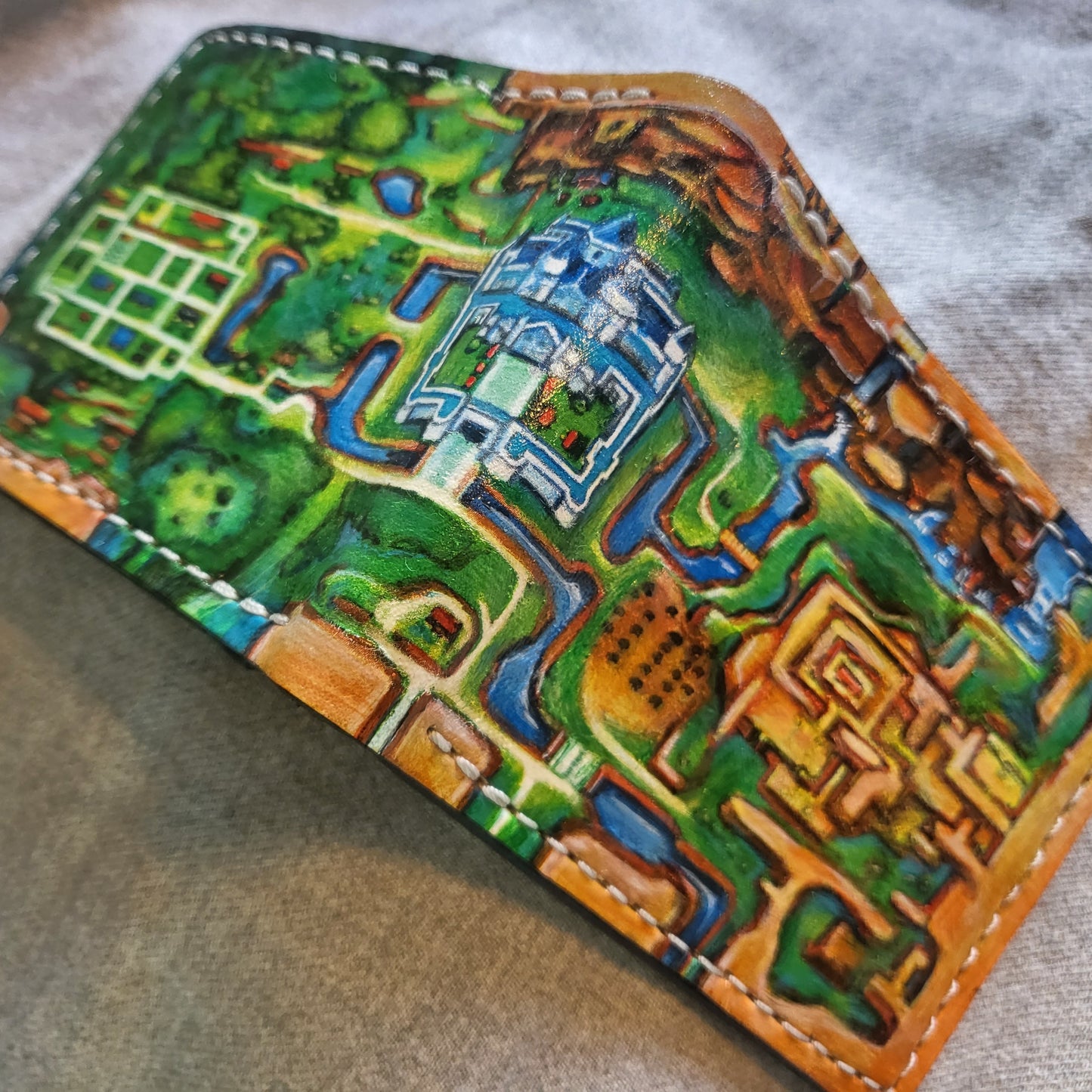 A Link to the past map wallet version 2 - leather wallet- Leather Bifold Wallet - Handcrafted Legend of Zelda Wallet - Link Wallet