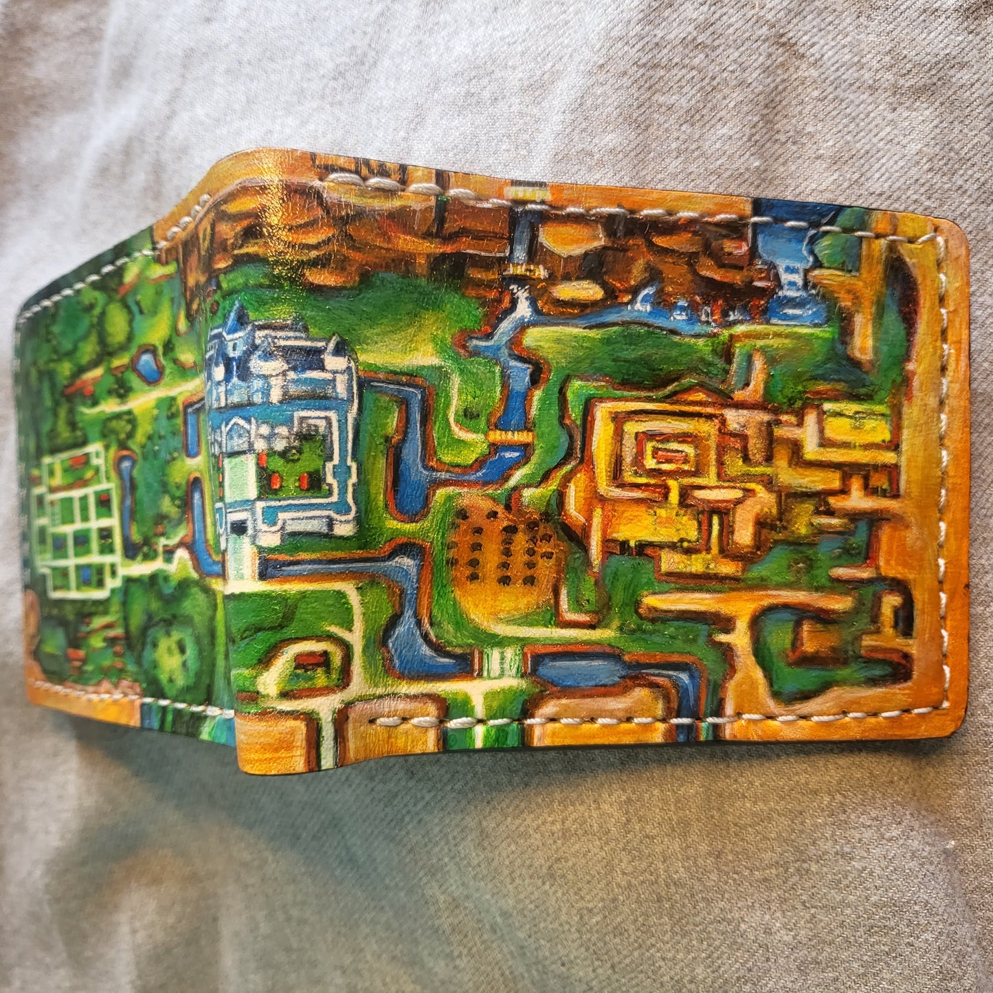 A Link to the past map wallet version 2 - leather wallet- Leather Bifold Wallet - Handcrafted Legend of Zelda Wallet - Link Wallet