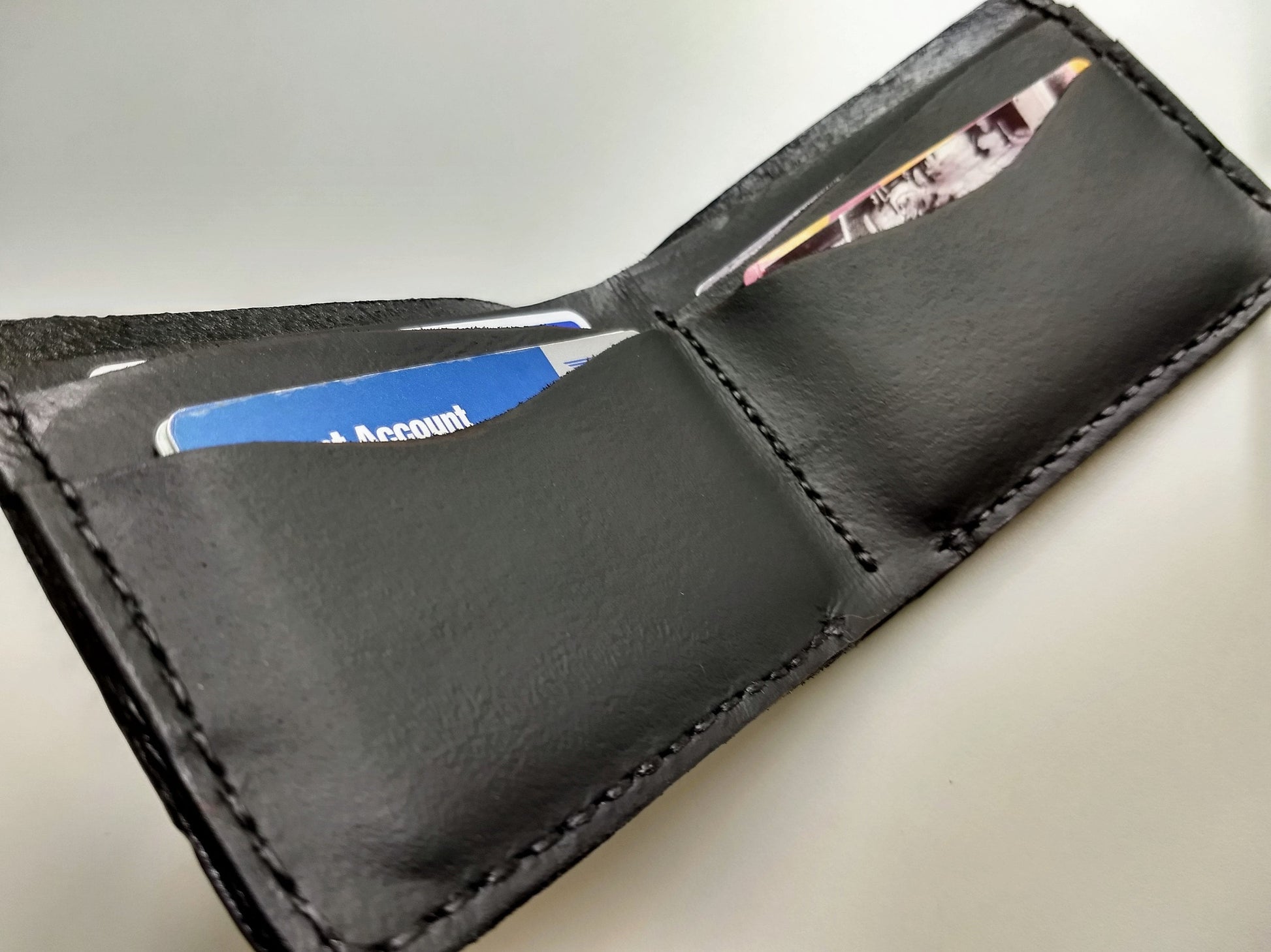 Starmie and Staryu - slim type - Leather Bifold Wallet - Handcrafted Wallet -