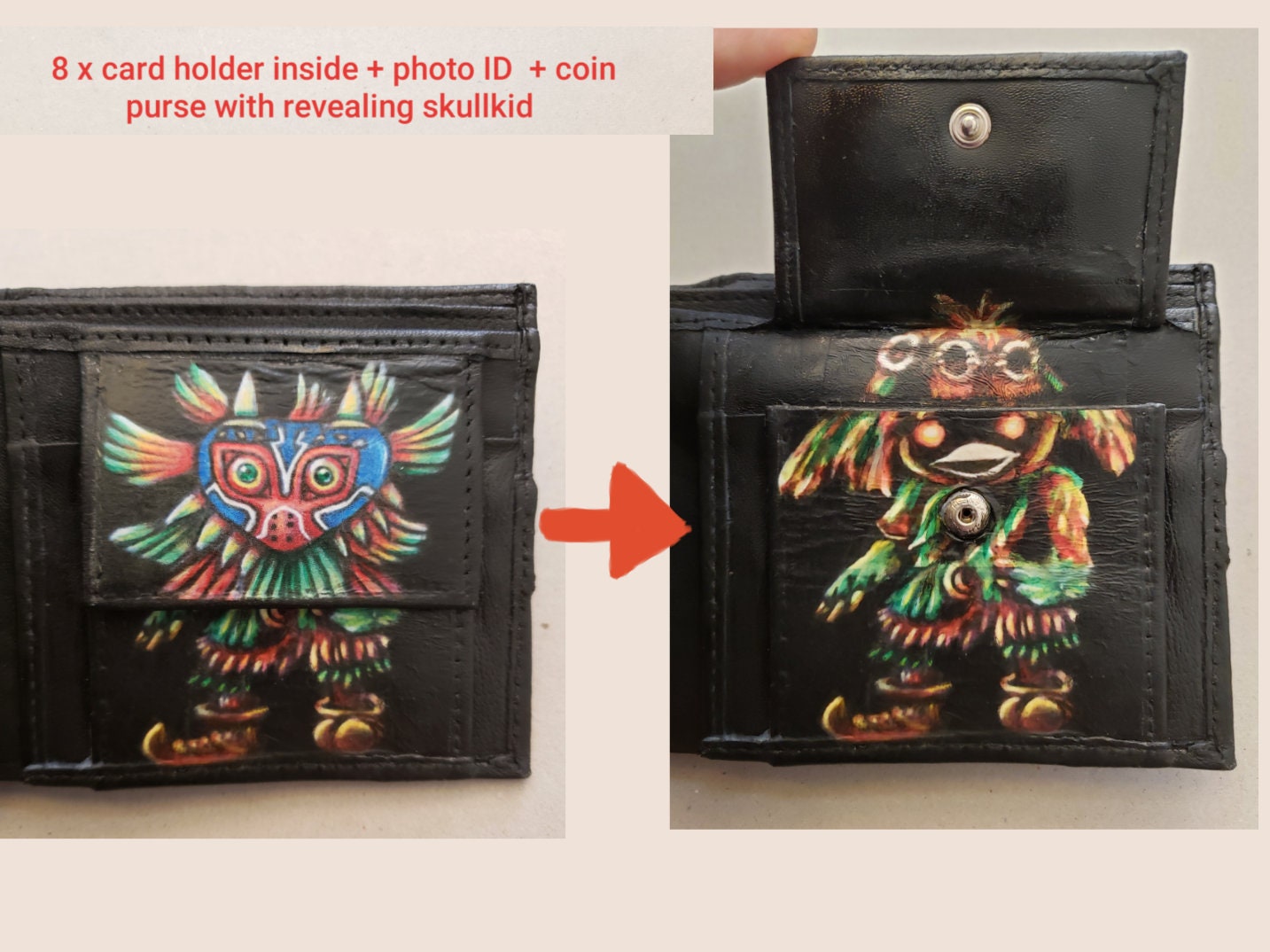Revealing Skullkid high capacity wallet inside type.