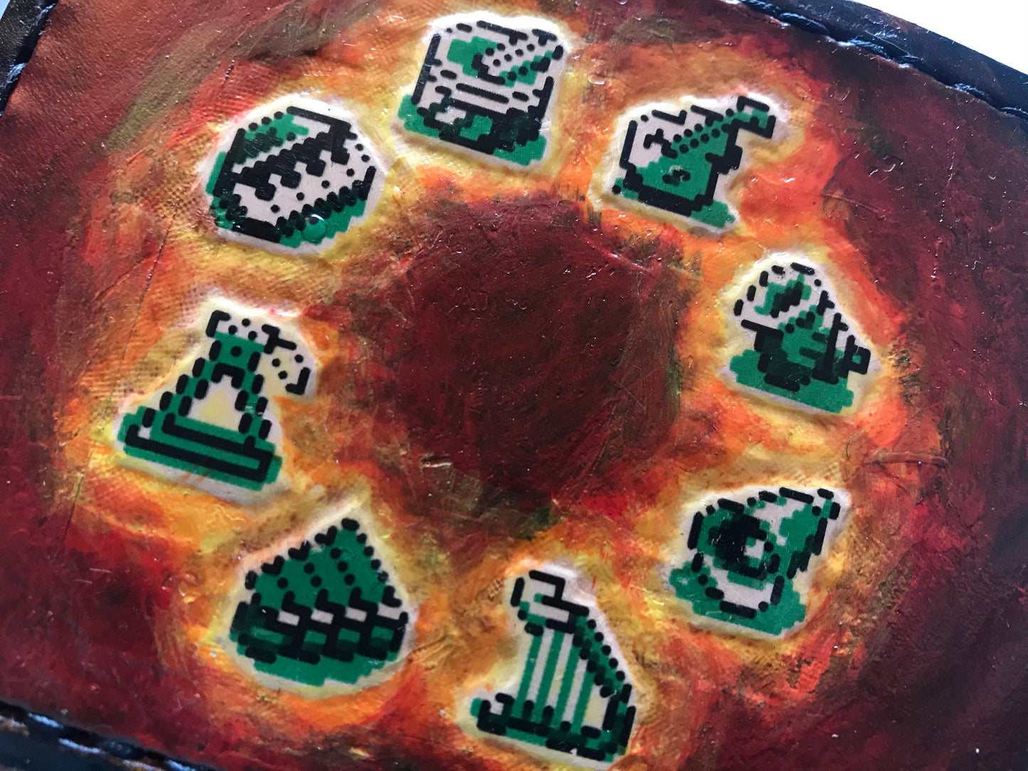 Wind Fish with awakening map and key items inside - Link's Awakenng - leather wallet- Leather Bifold Wallet - Legend of Zelda Wallet -