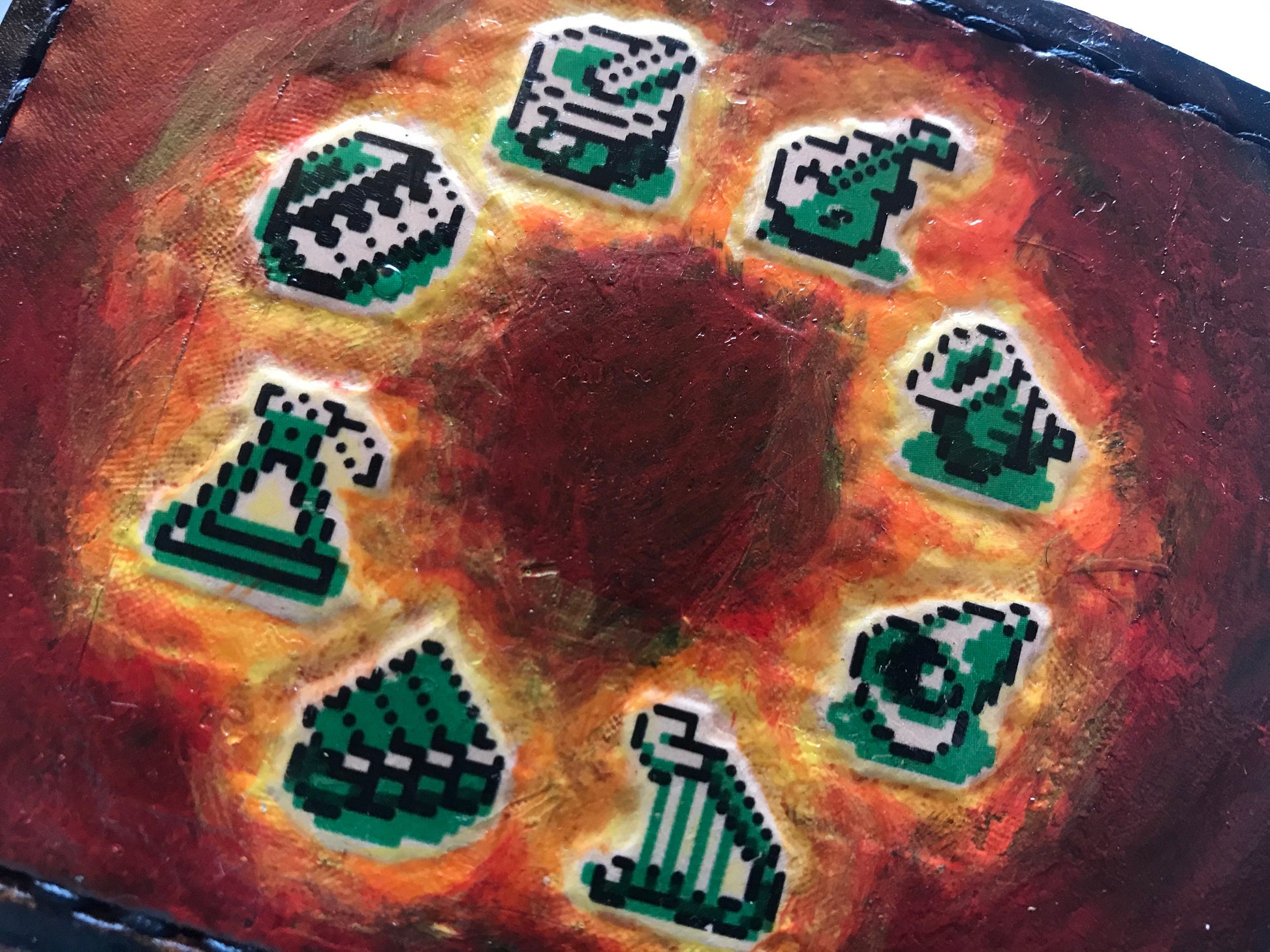 Wind Fish with awakening map and key items inside - Link's Awakenng - leather wallet- Leather Bifold Wallet - Legend of Zelda Wallet -