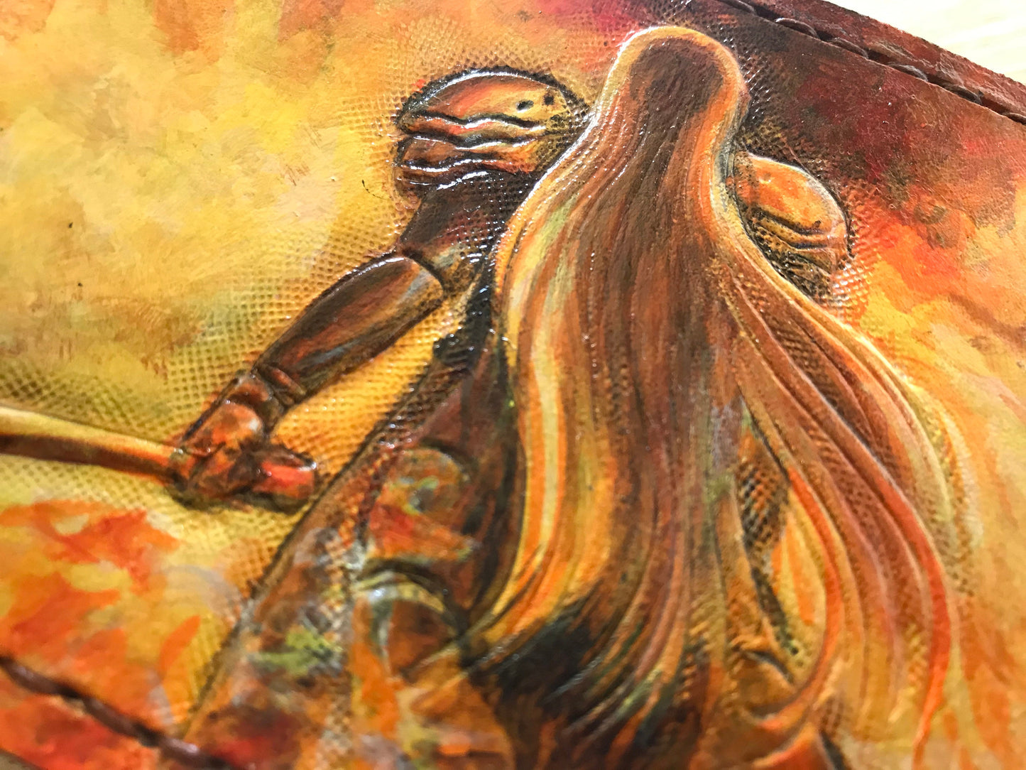 Sephiroth flames- Leather Bifold Wallet - Handcrafted Final Fantasy inspired Wallet -