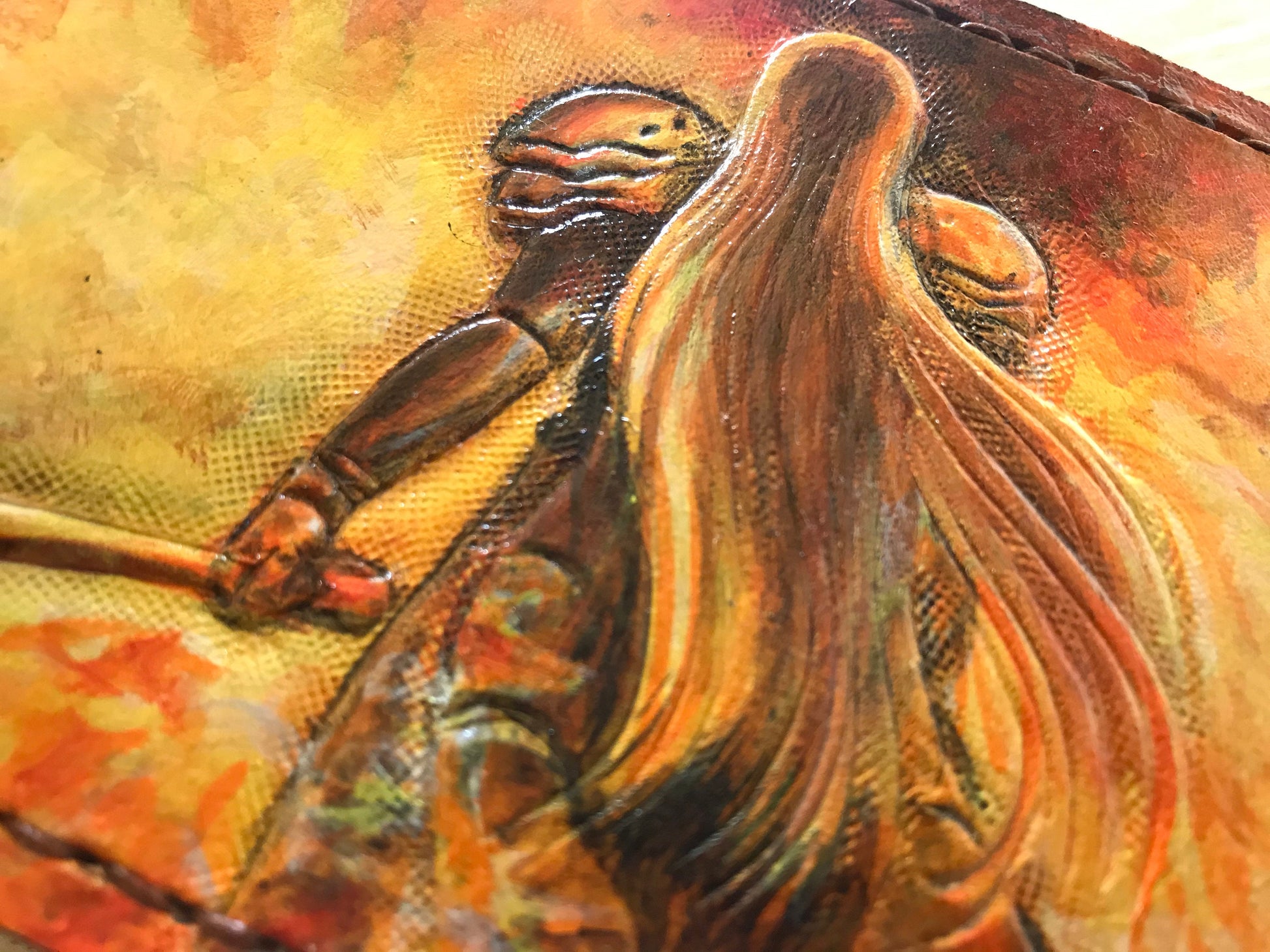 Sephiroth flames- Leather Bifold Wallet - Handcrafted Final Fantasy inspired Wallet -