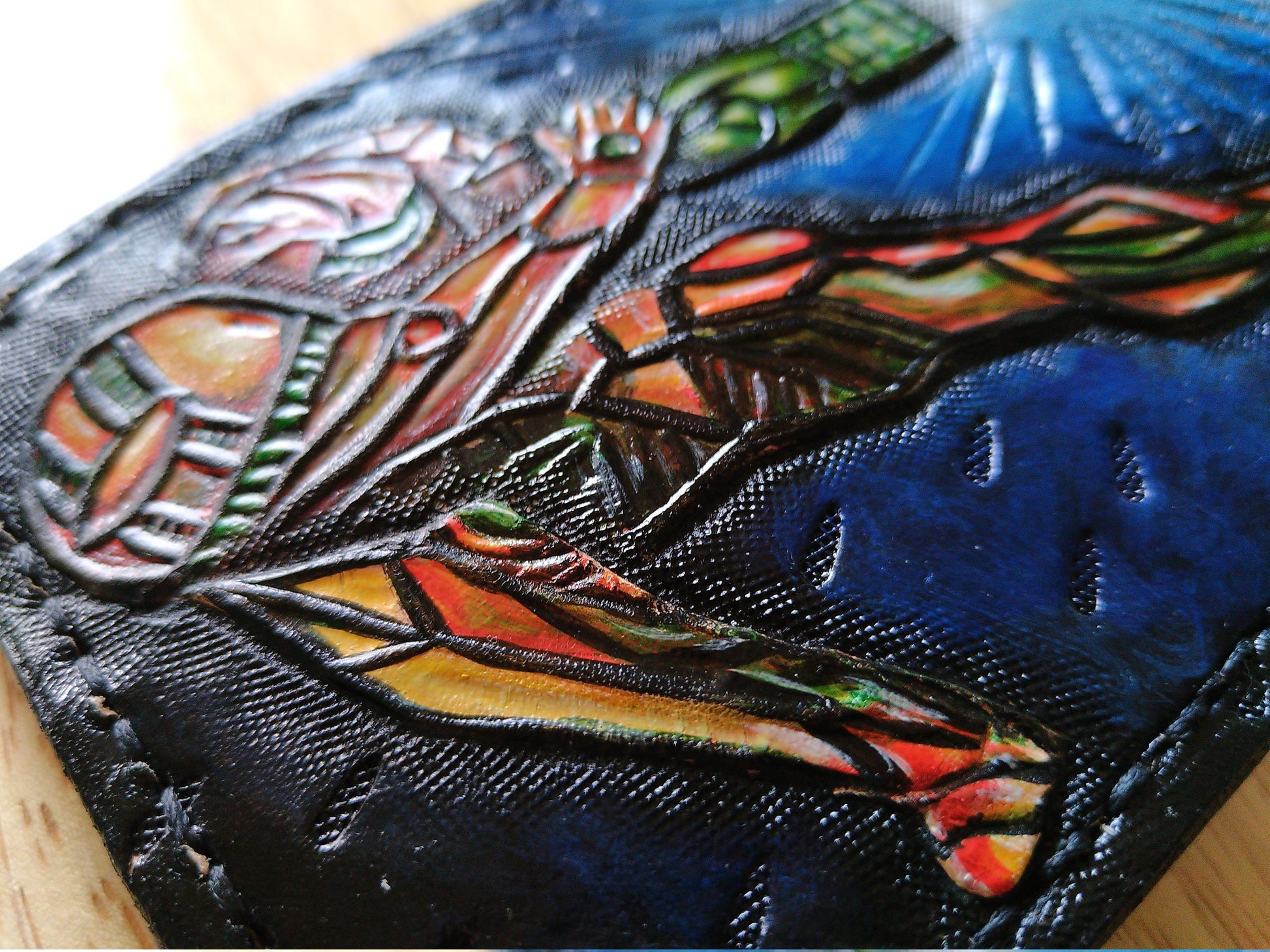 Super Metroid - Hyrule shield - Leather Bifold Wallet - Handcrafted Wallet -