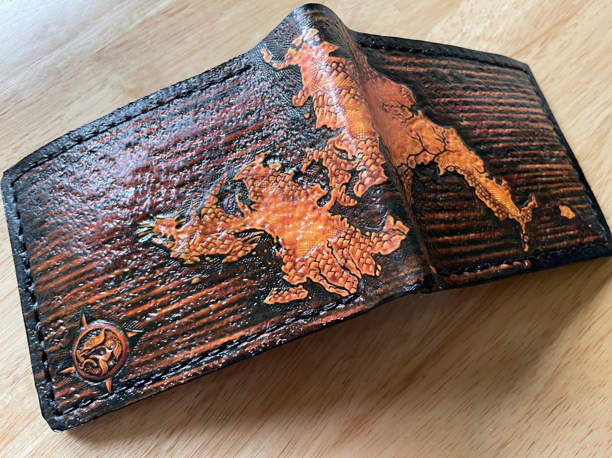Map of Spira - Leather Bifold Wallet - Handcrafted Final Fantasy X inspired Wallet -