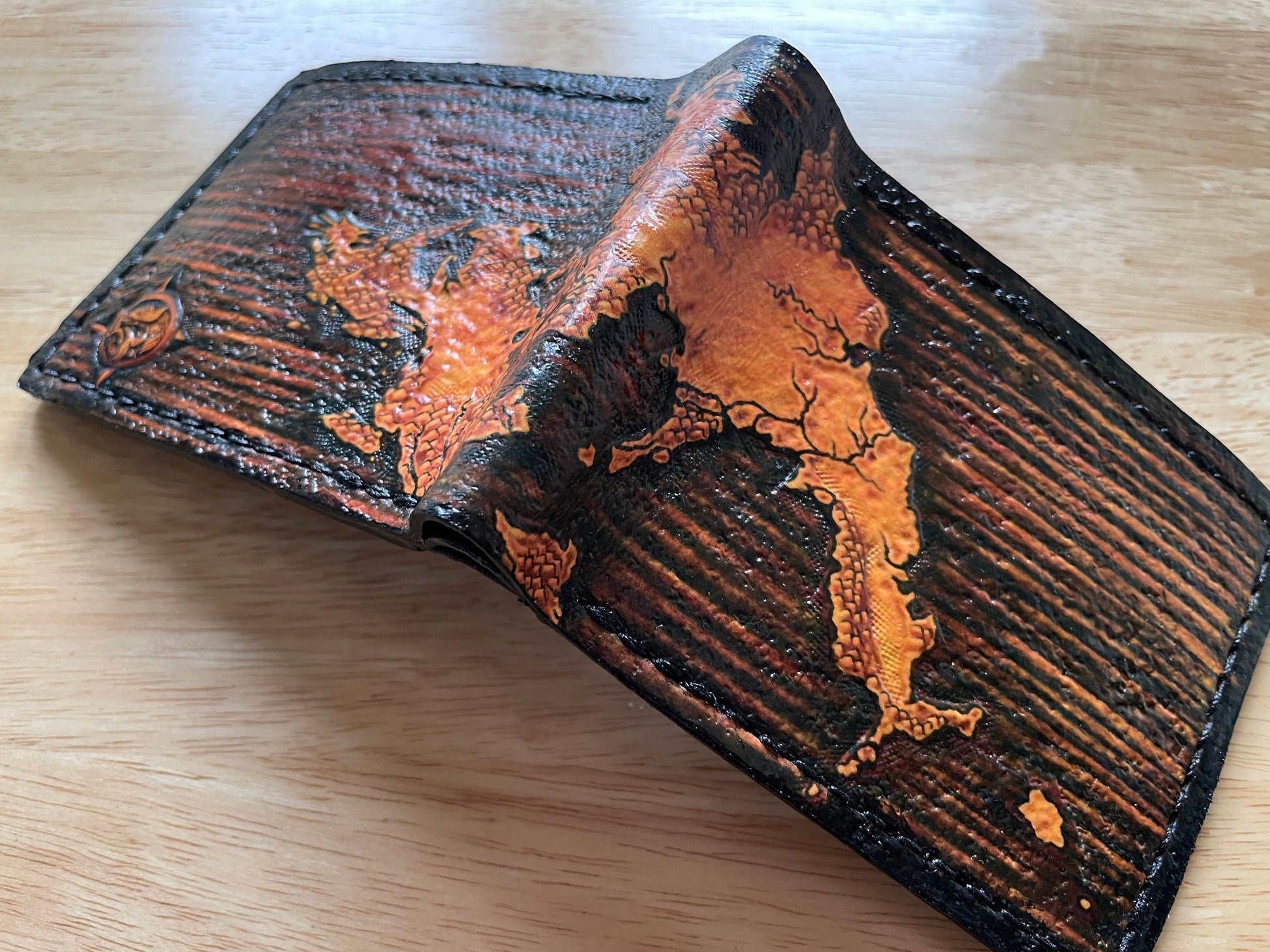 Map of Spira - Leather Bifold Wallet - Handcrafted Final Fantasy X inspired Wallet -
