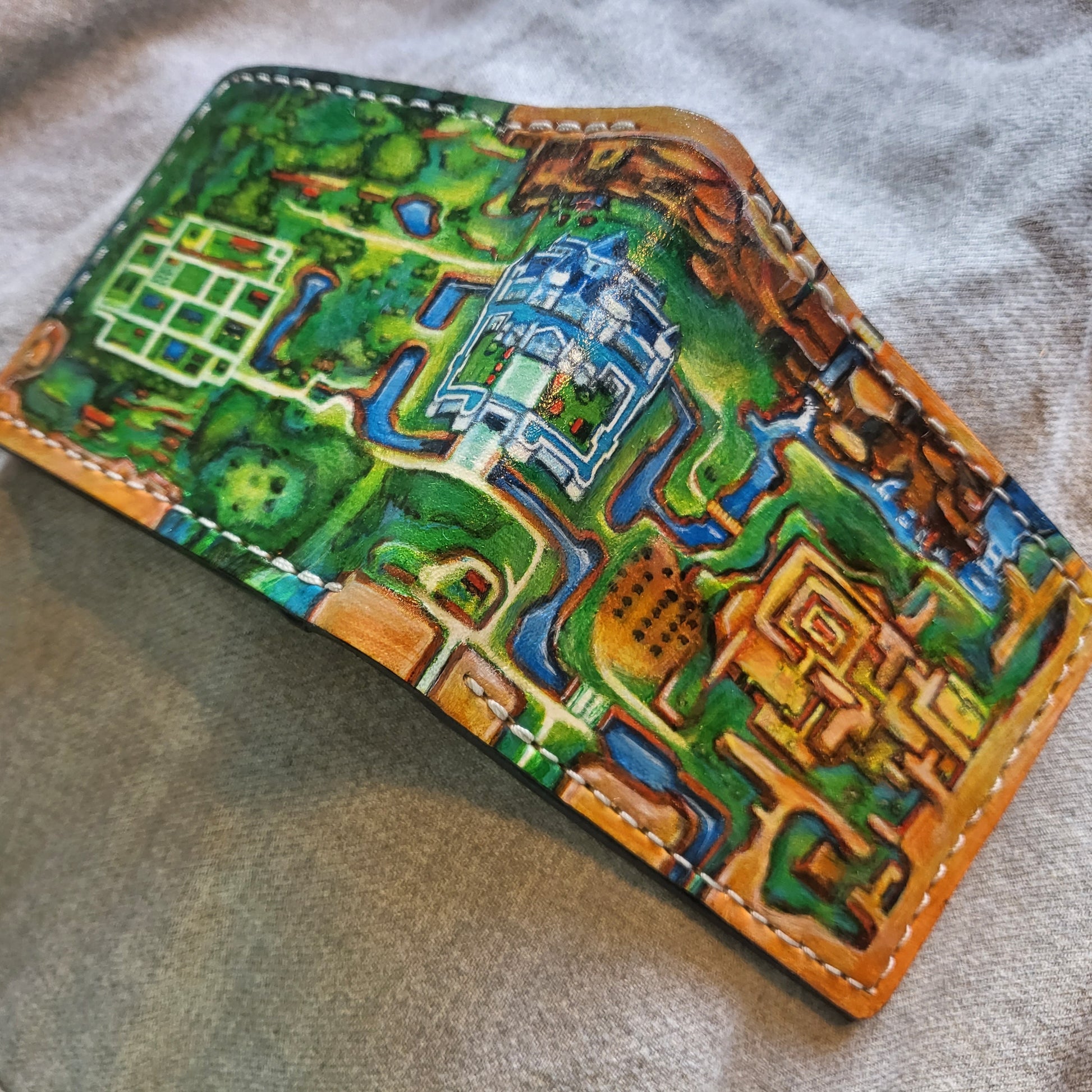 A Link to the past map wallet version 2 - leather wallet- Leather Bifold Wallet - Handcrafted Legend of Zelda Wallet - Link Wallet