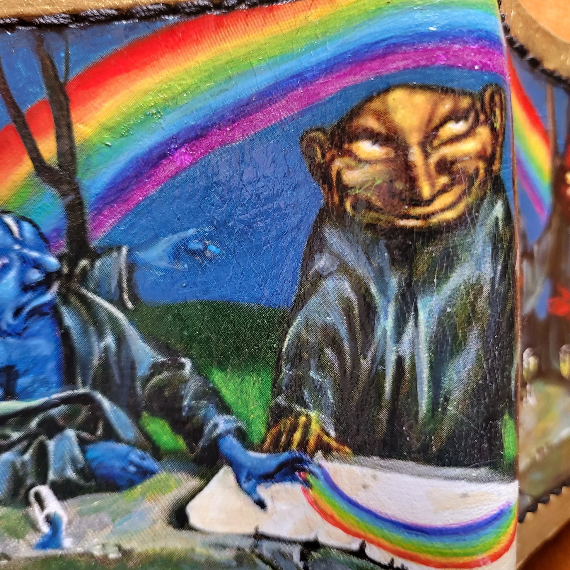 Rainbow Goblins soft Leather Bifold Wallet