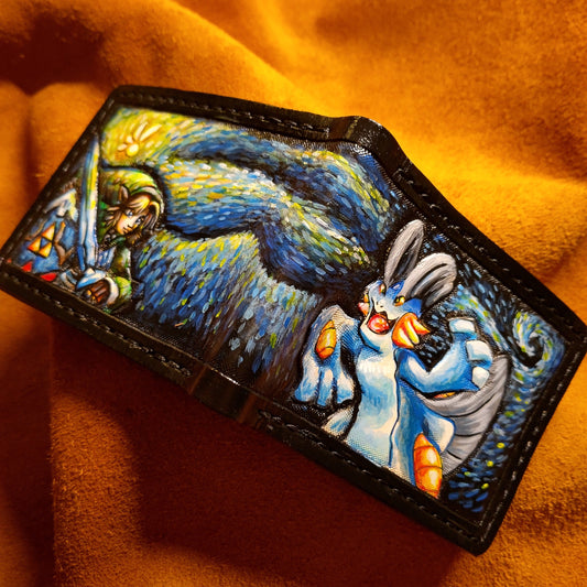 Link vrs Swampert - Leather Bifold Wallet - Handcrafted Wallet -