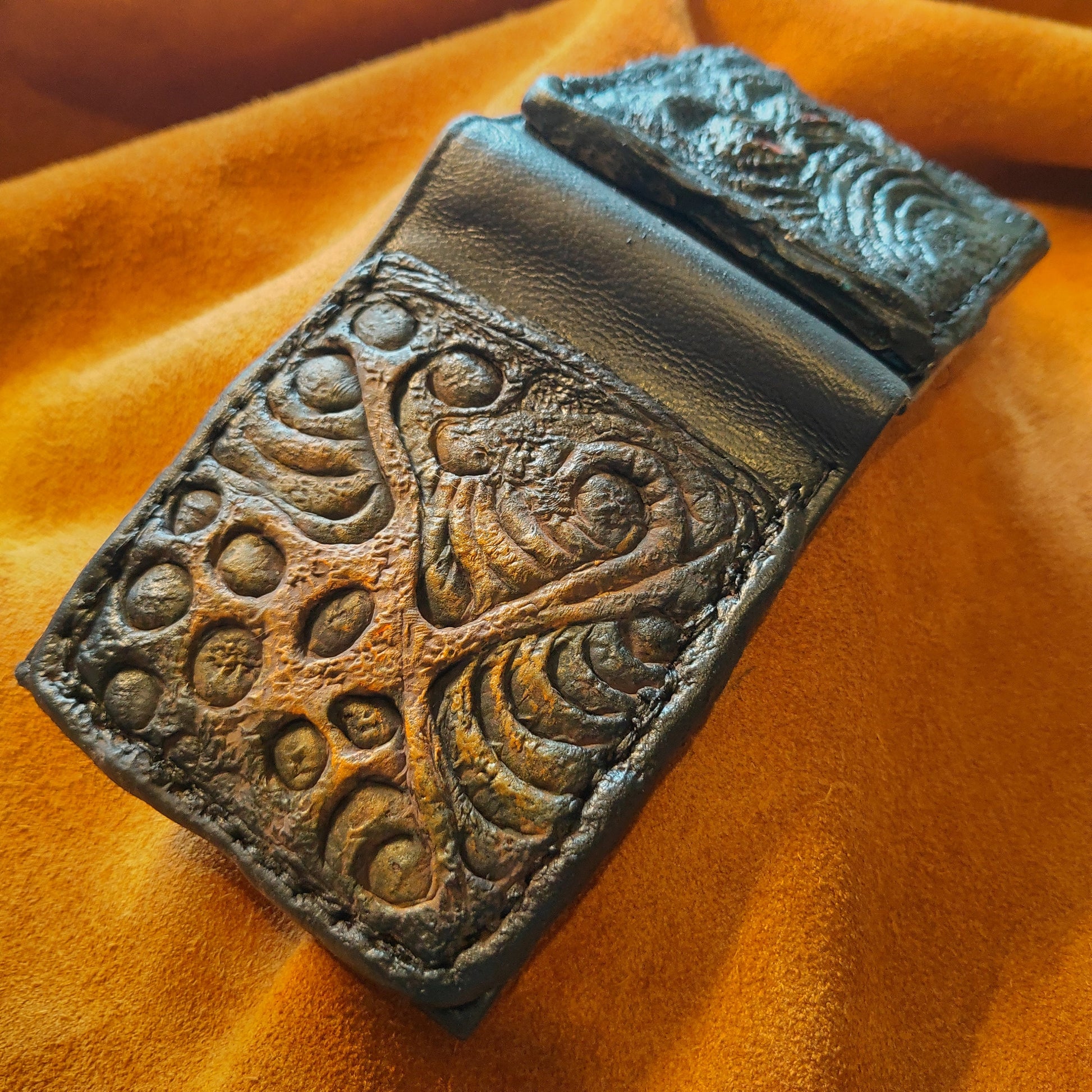 Monster face - Demon red eyes wallet- Necromonicon - Oz - demon eyes - wallet.
