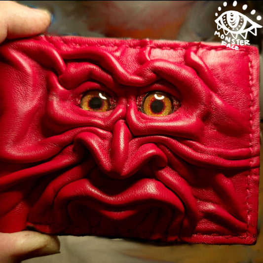 Red Man- Fire spirit - Leather wallet.
