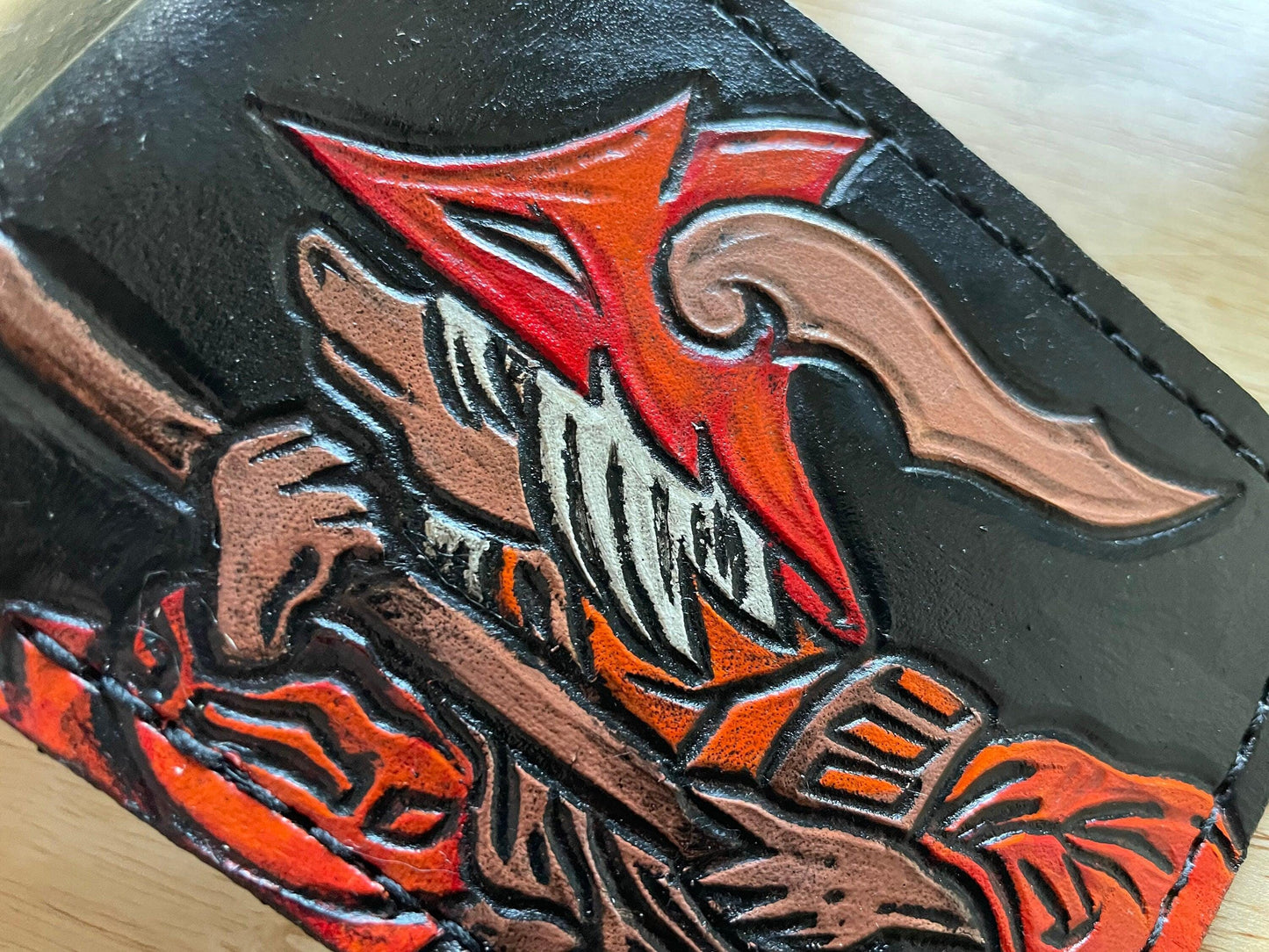 Freya Crescent - dark brown Leather Bifold Wallet - Handcrafted Final Fantasy 9 inspired wallet