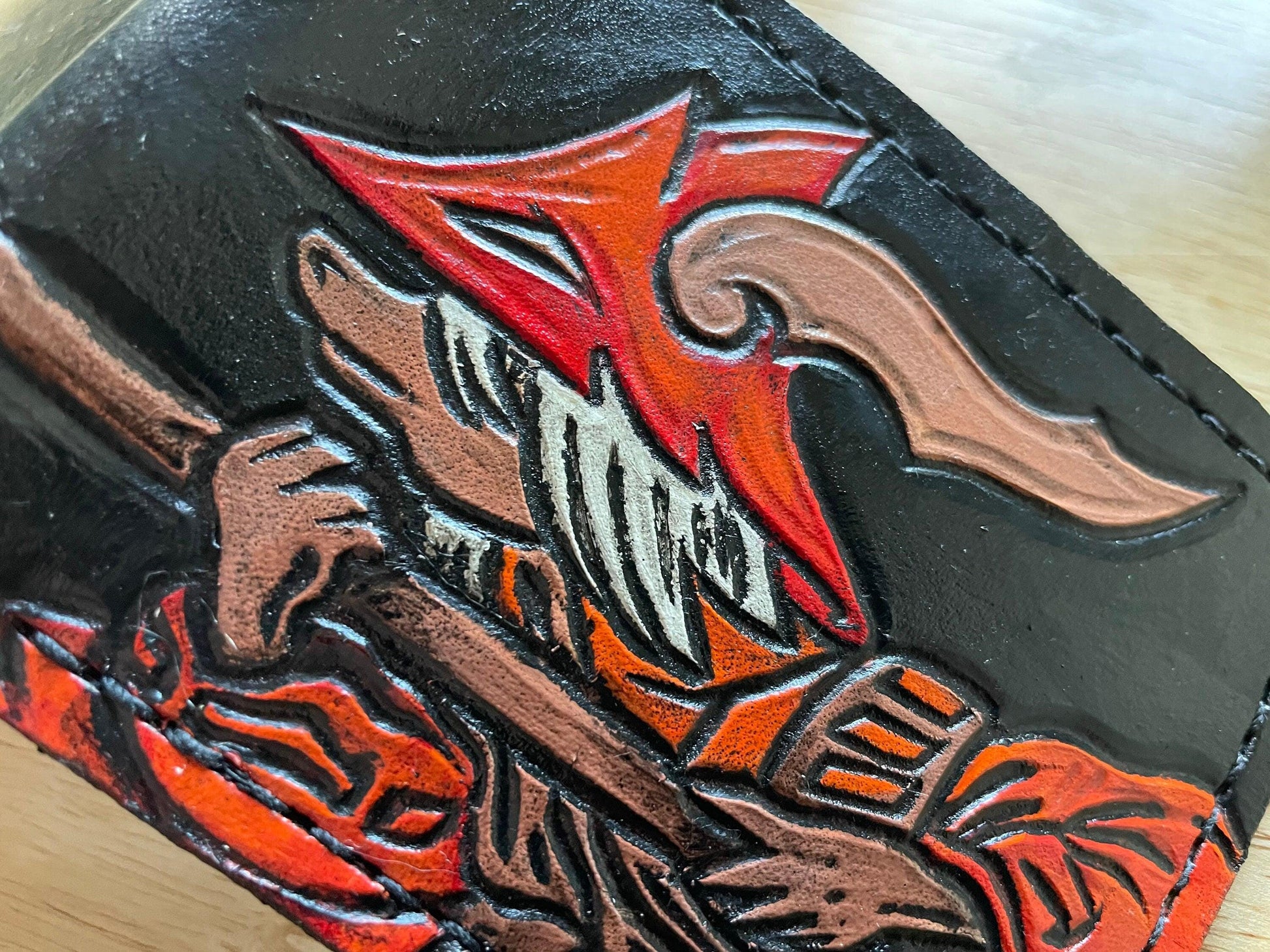 Freya Crescent - dark brown Leather Bifold Wallet - Handcrafted Final Fantasy 9 inspired wallet