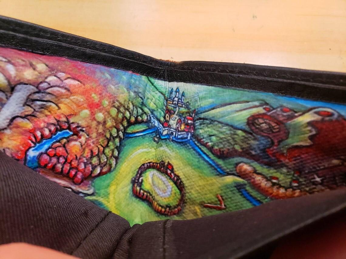 Song of Storms leather wallet- Brown Leather Bifold Wallet - Handcrafted Legend of Zelda Wallet - Link Wallet