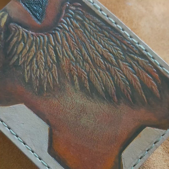 Wings of Hyrule leather wallet- Leather Bifold Wallet - Handcrafted Legend of Zelda Wallet - Link Wallet