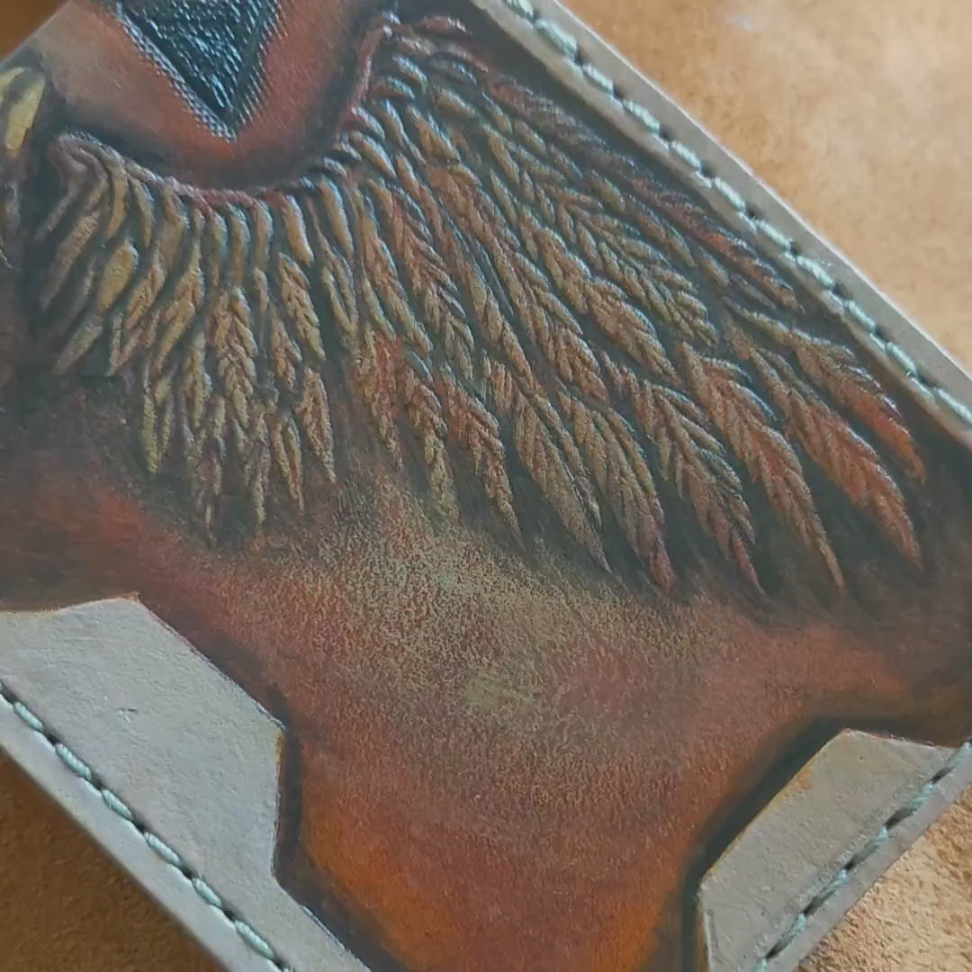 Wings of Hyrule leather wallet- Leather Bifold Wallet - Handcrafted Legend of Zelda Wallet - Link Wallet