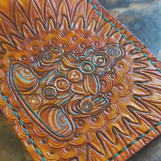 Meditation- Traveler - Bifold Wallet - Handcrafted Wallet -