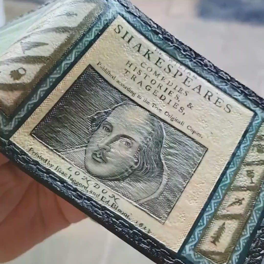 Shakespeare leather wallet- Leather Bifold Wallet - Handcrafted