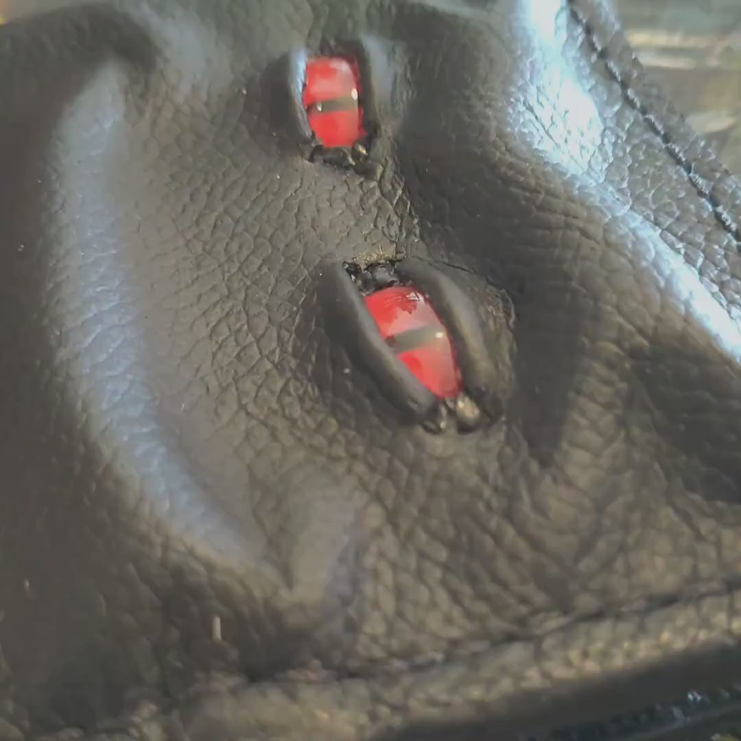Malicious Schmuggle leather wallet - monster face - enderman - Necromonicon - demon eyes - Leather wallet.