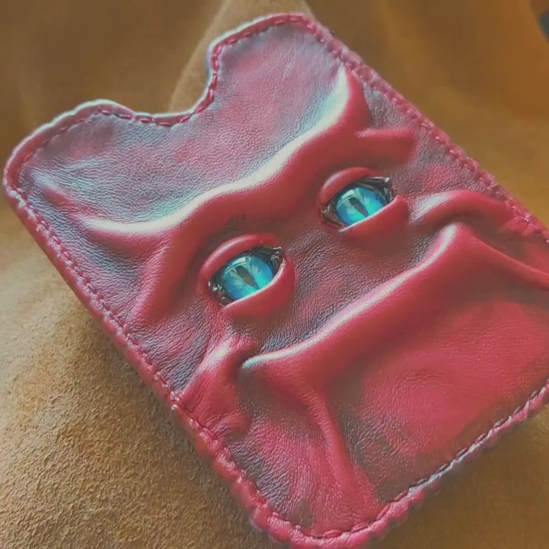 Red Monster face - Passport holder - sleeve