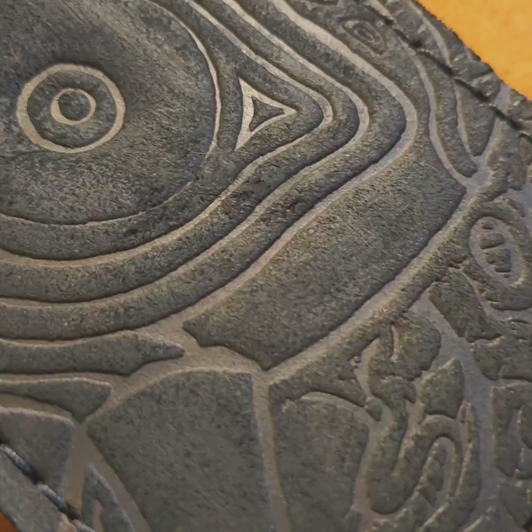 Suede Majoras Mask Leather wallet Black version