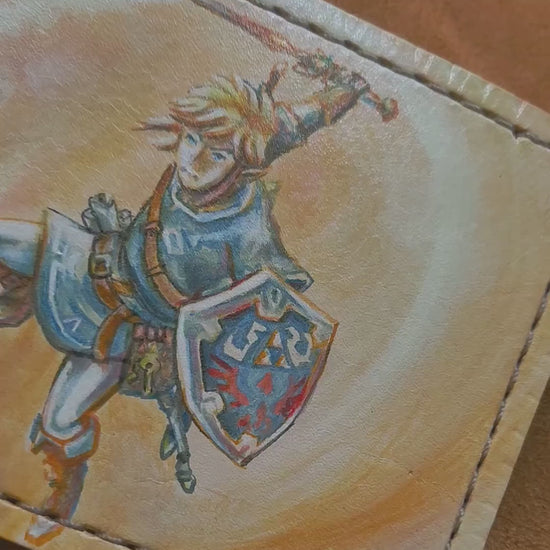 Link vrs ghost pokemon version 2 - Leather Bifold Wallet