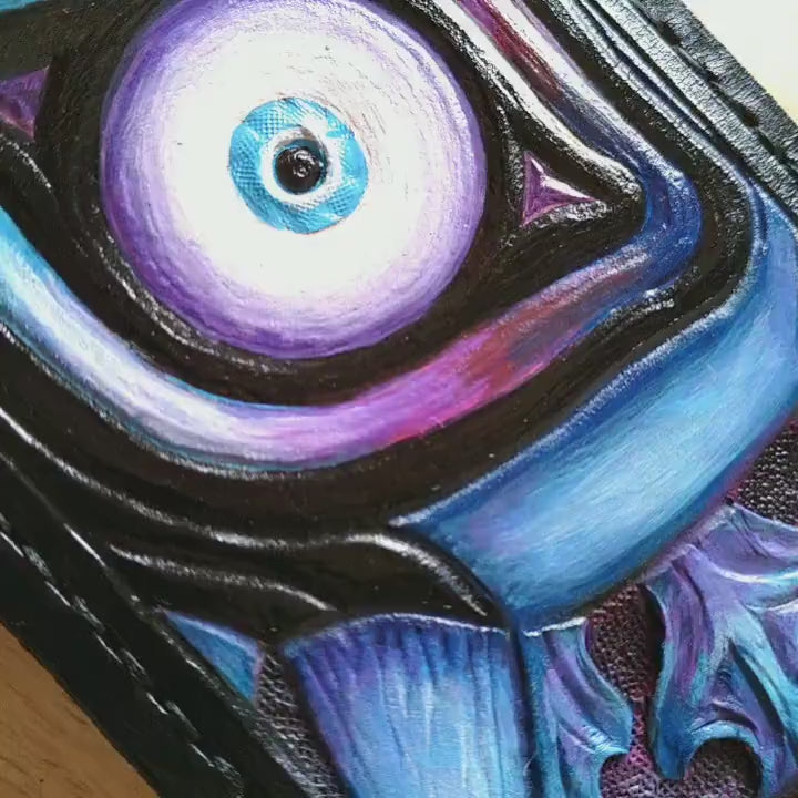 Nocturne Majora - leather wallet- Leather Bifold Wallet - Handcrafted Legend of Zelda Wallet - Link Wallet