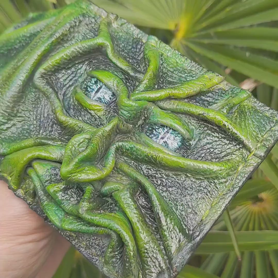 Green Man- Forest spirit - Leather wallet.