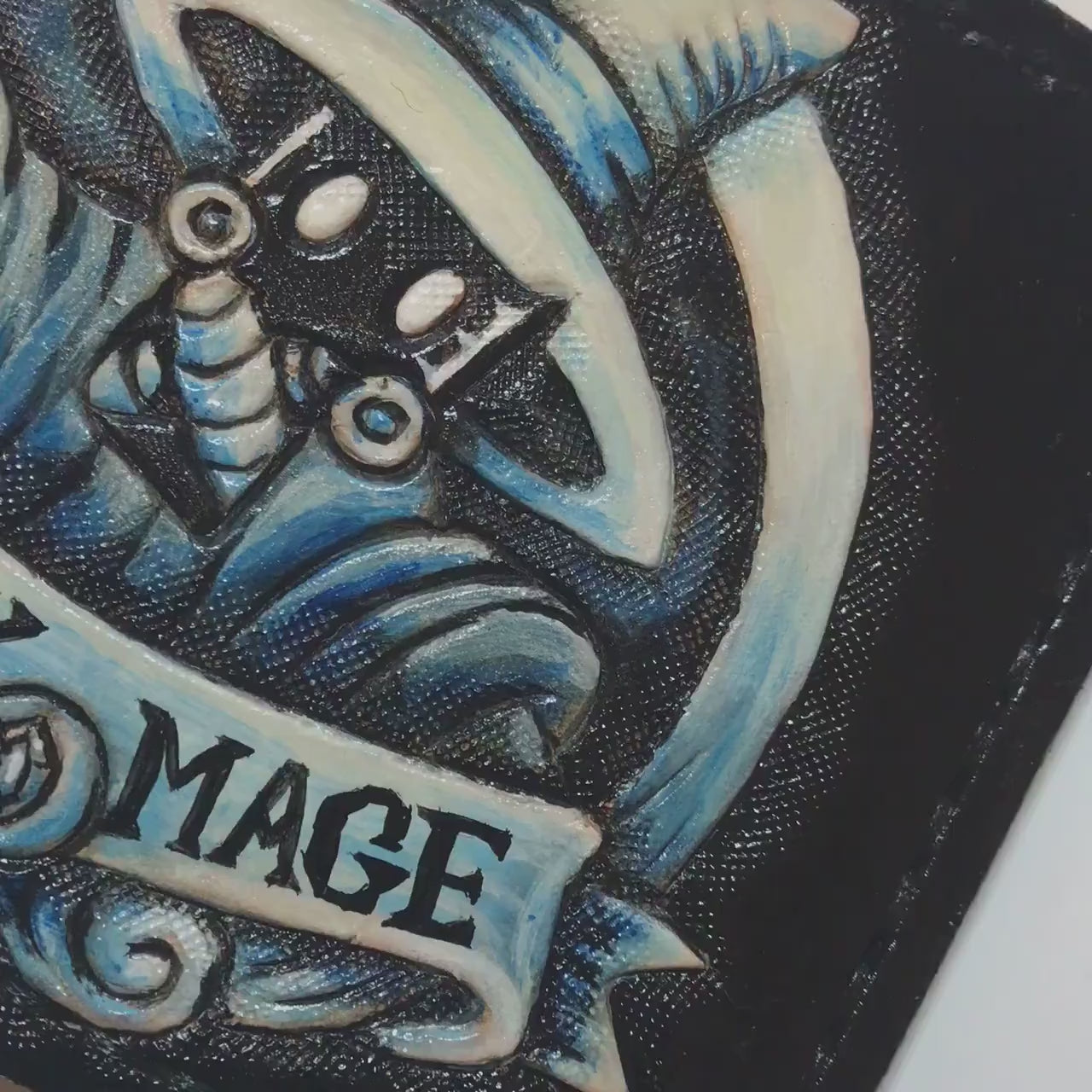 Green Chocobo and Black Mage - Leather Bifold Wallet - Handcrafted Final Fantasy inspired Wallet -