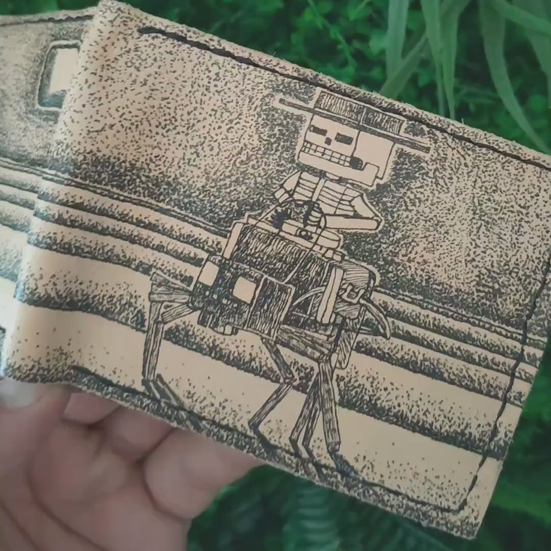 Stippled Full moon Spider Jockey - leather wallet