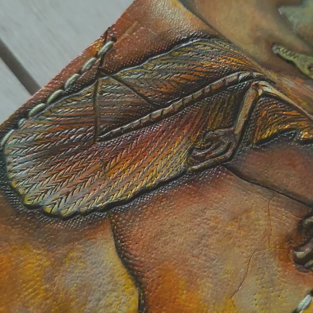 Archaeopteryx fossil Skeleton - Leather Bifold Wallet -