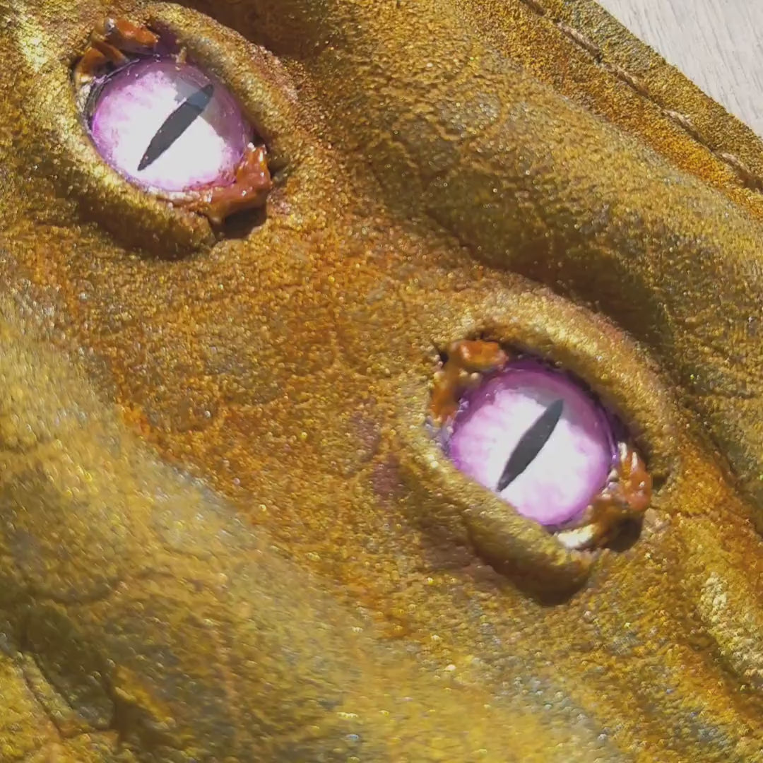 Enderman eyes - Golden Shmuggle face - Necromonicon - Pink demon eyes - Leather wallet.