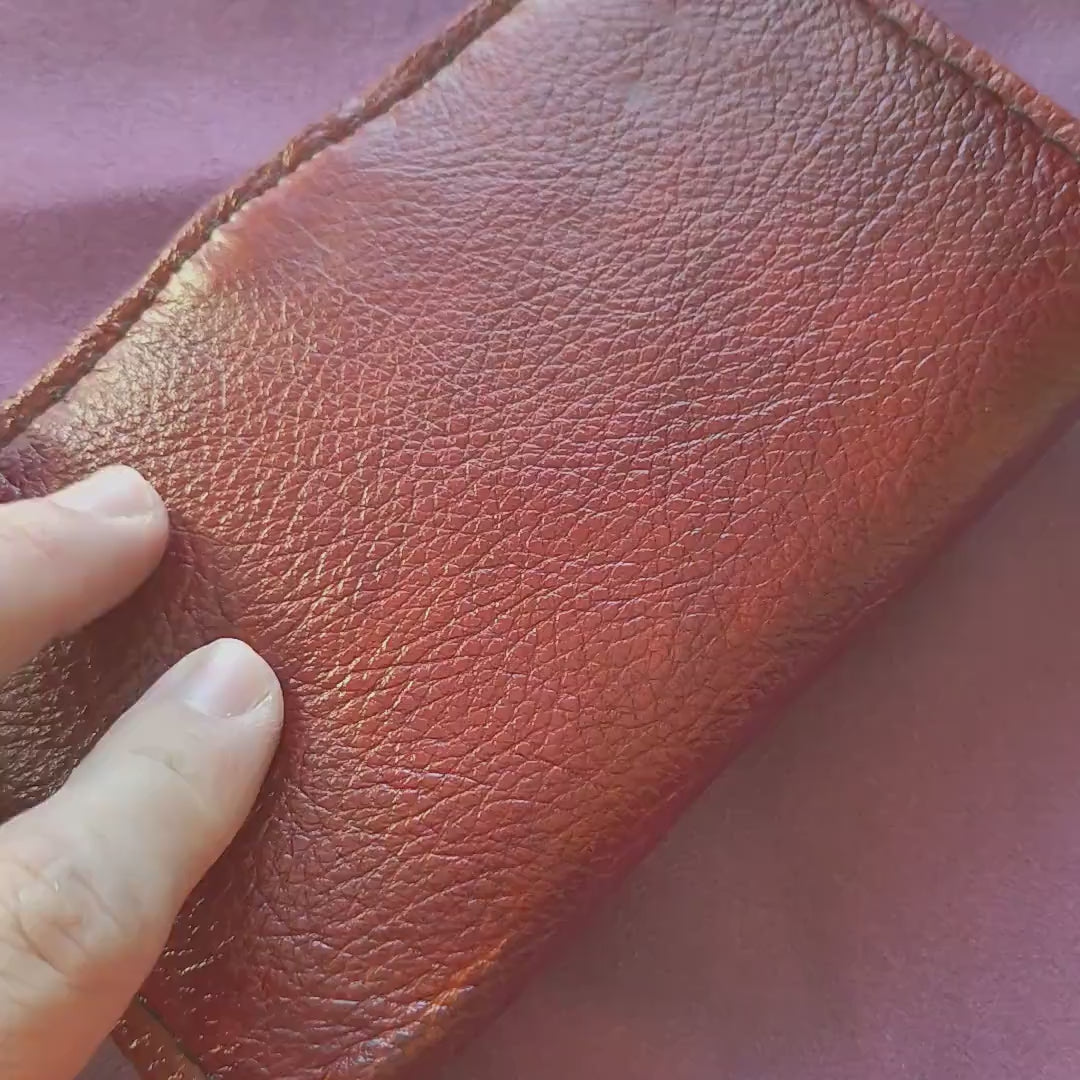 Schmuggle Beast extra Long Wallet - Necromonicon - demon eyes - Leather wallet.