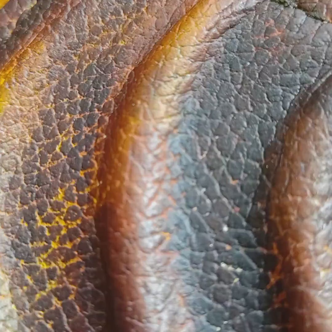 Green eyed monster leather wallet version 2 - Necromonicon - demon eyes - Leather wallet.