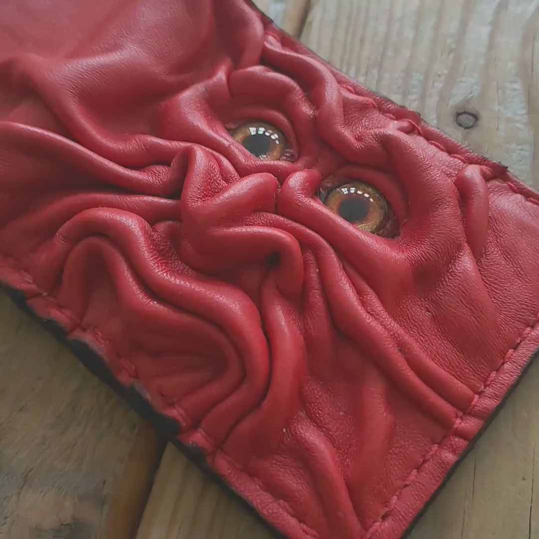 Red Man- Fire spirit - Leather wallet.
