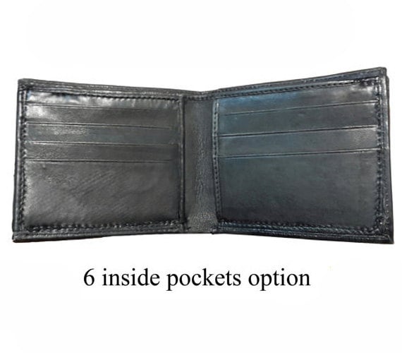 Edo style pokemon - Leather Bifold Wallet - Handcrafted Wallet -