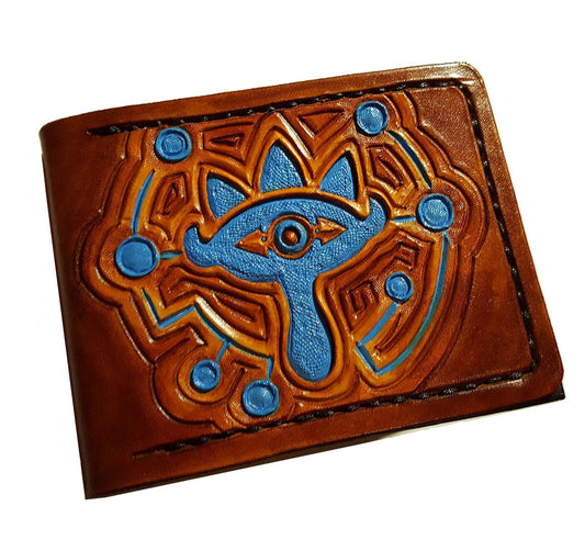 Breath of the Wild leather wallet- Leather Bifold Wallet - Handcrafted Legend of Zelda Wallet - Link Wallet