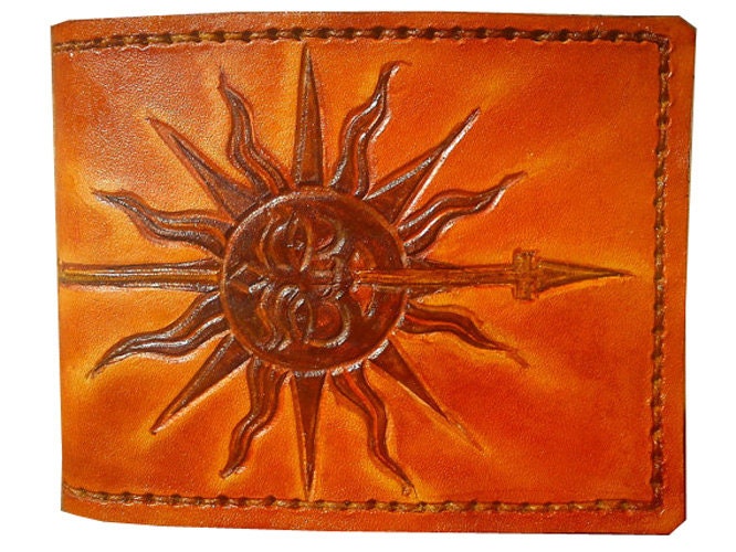 House Martell wallet- Leather Bifold Wallet - Handcrafted Game of Thrones inspired Wallet -