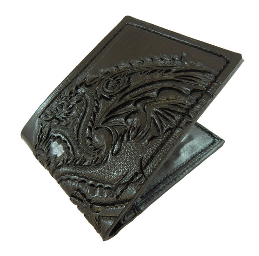 Black Targaryen leather wallet- Leather Bifold Wallet - Handcrafted Game of Thrones inspired Wallet -