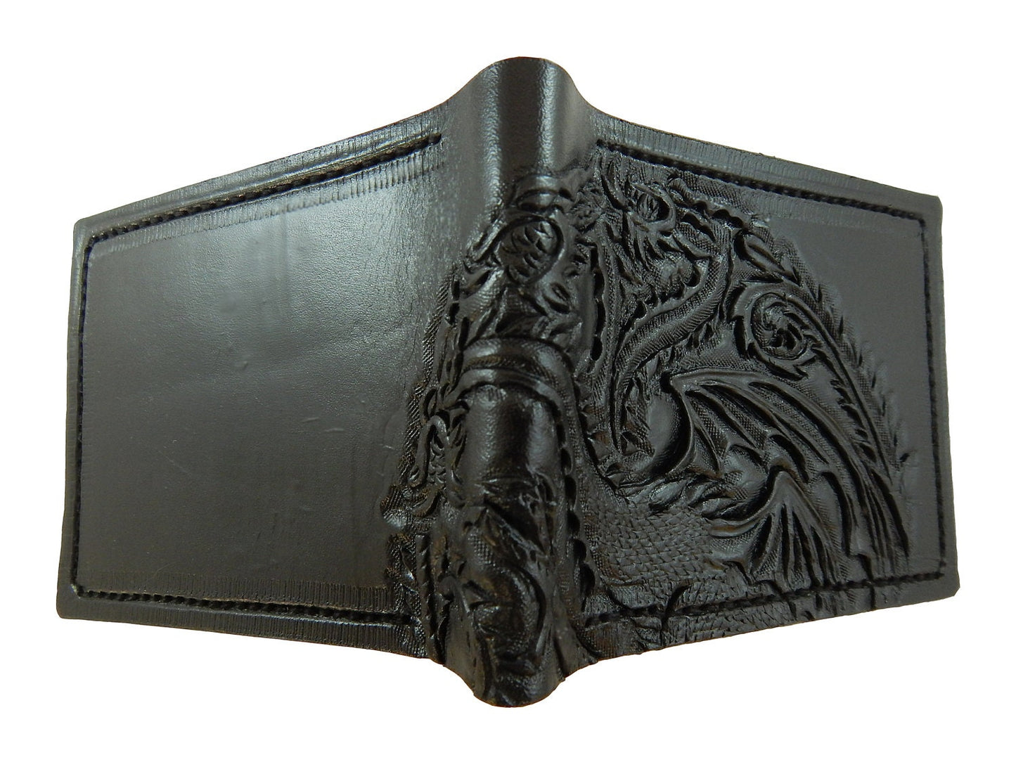 Black Targaryen leather wallet- Leather Bifold Wallet - Handcrafted Game of Thrones inspired Wallet -