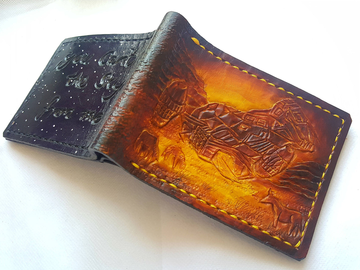 Serenity Landing - Leather Bifold Wallet - Handcrafted Wallet -