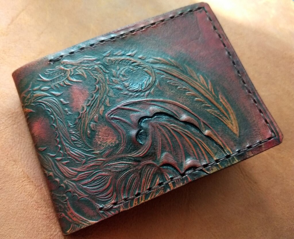 Targaryen leather wallet - Mahogany version - Leather Bifold Wallet - Handcrafted Game of Thrones inspired Wallet -