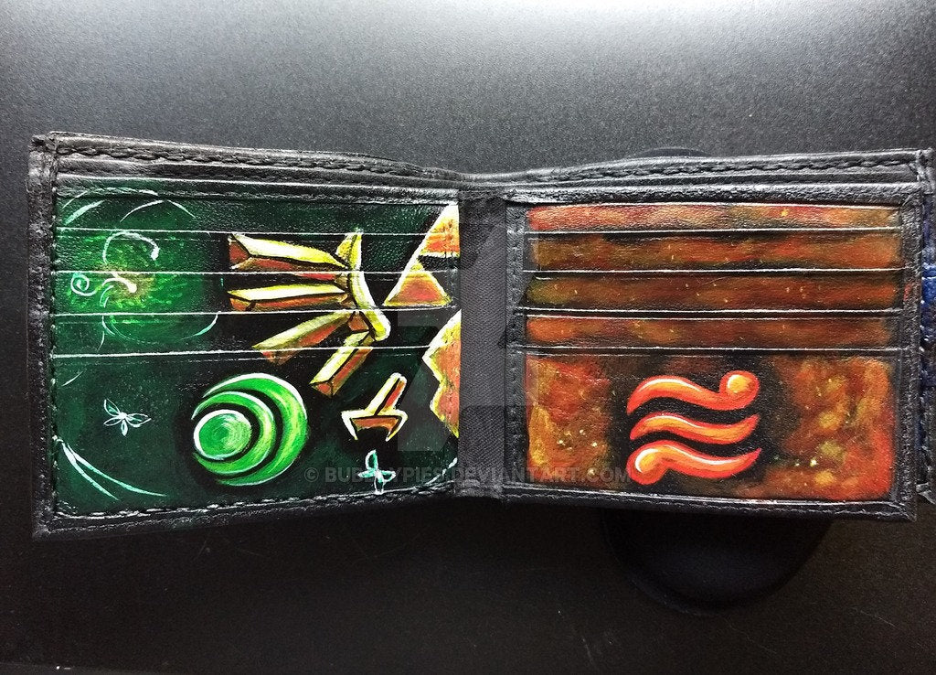 Holy Relics version 2, Majoras Mask leather wallet - Leather Bifold Wallet - Handcrafted Legend of Zelda Wallet - Link Wallet