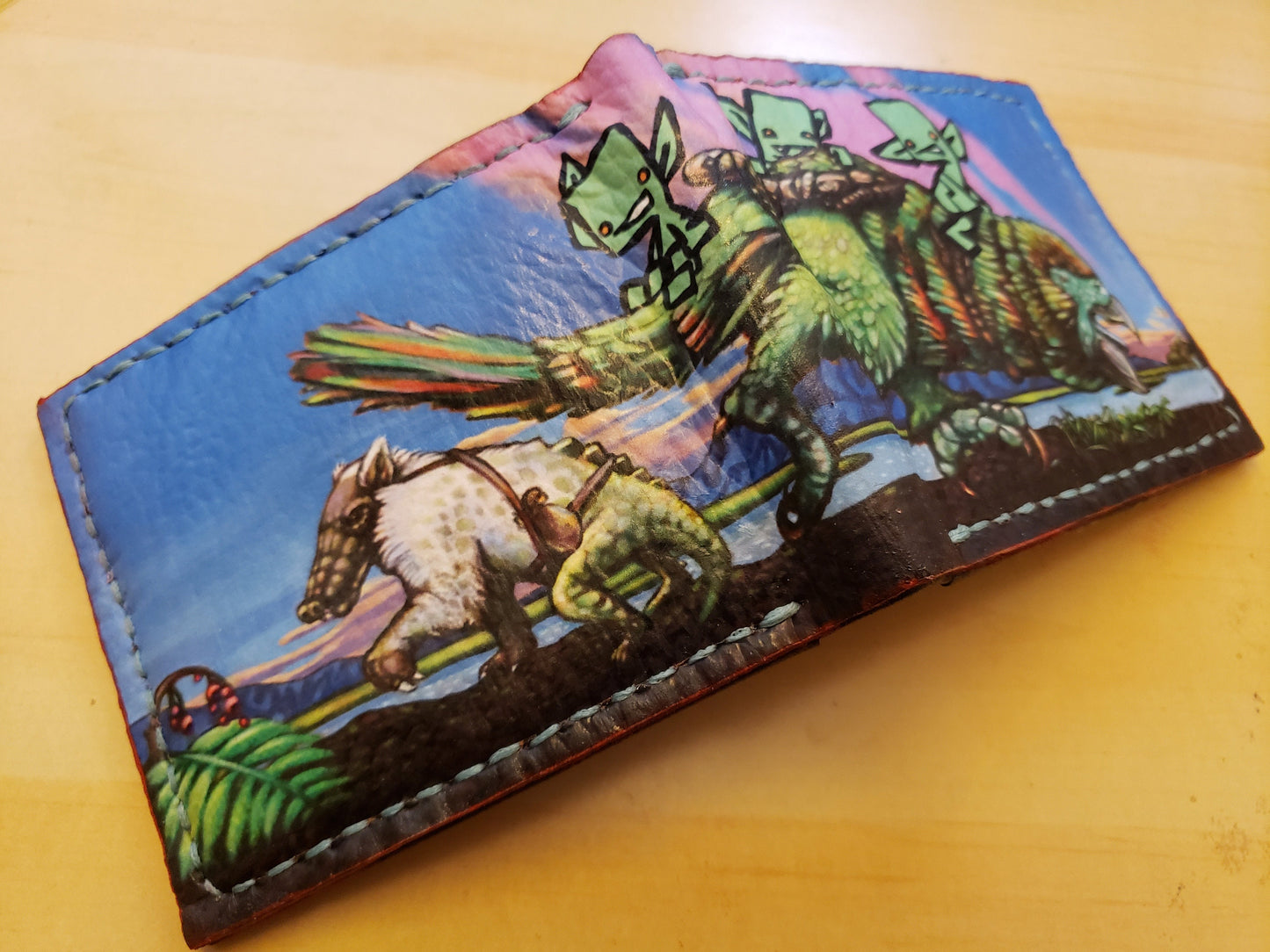 Goblin Beakdog riders - Soft Leather Bifold Wallet - Dwarf Fortress inspired Wallet -